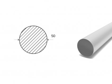 Hliníková kulatina 50 mm  (EN 7075)