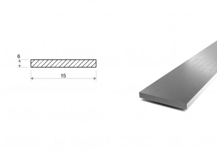 Nerezová plochá ocel 15x6 - tažená (1.4301/7)
