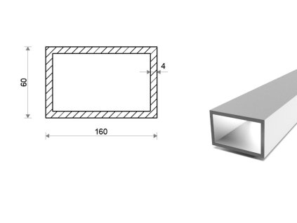 Hliníkový jekl 160x60x4 (EN 6060)