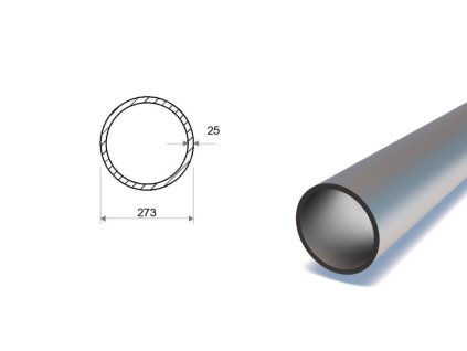 Trubka bezešvá hladká 273x25 (S355)