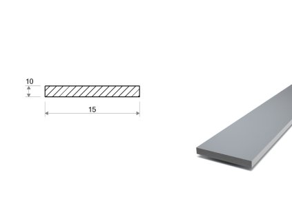 Plochá ocel tažená 15x10