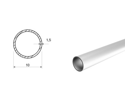 Hliníková trubka 10x1,5 (EN 6060)