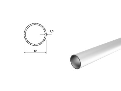 Hliníková trubka 12x1,5 (EN 6060)