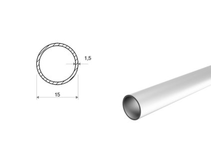 Hliníková trubka 15x1,5 (EN 6060)