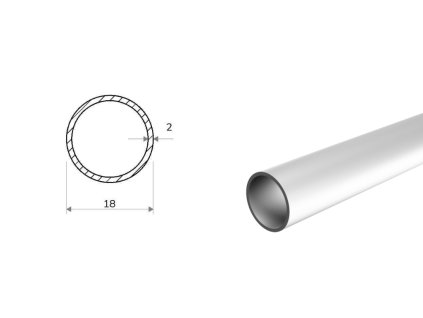 Hliníková trubka 18x2 (EN 6060)
