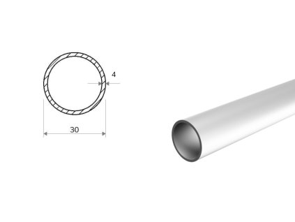Hliníková trubka 30x4 (EN 6060)
