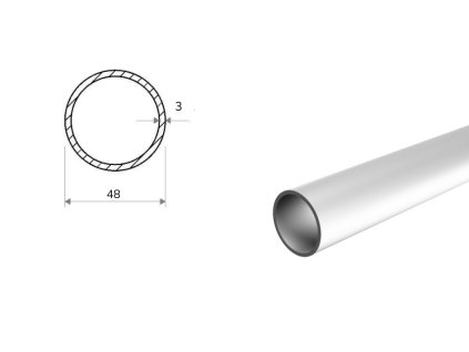 Hliníková trubka 48x3 (EN 6060)