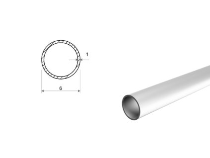 Hliníková trubka 6x1 (EN 6060)