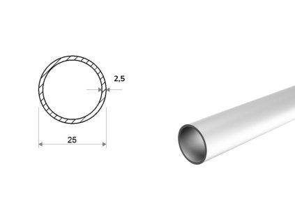 Hliníková trubka 25x2,5 (EN 6060)