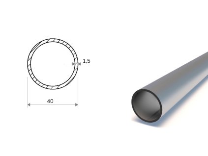 Trubka svařovaná konstrukční 40x1,5