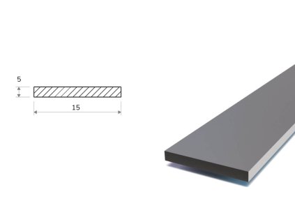 Plochá ocel tažená 15x5