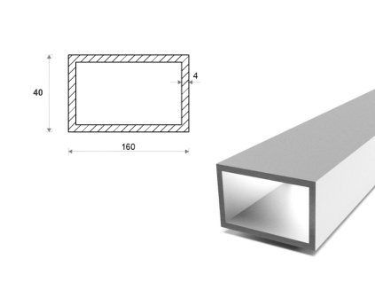 Hliníkový jekl 160x40x4 (EN 6060)