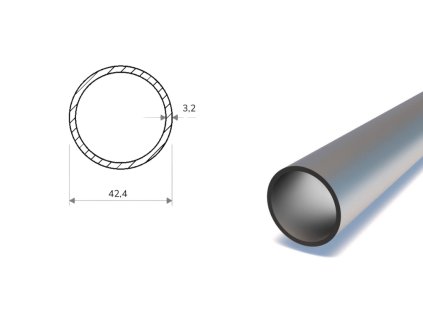 Trubka bezešvá 42,4x3,2 (S355)