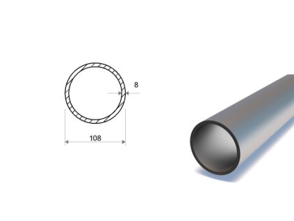 Trubka bezešvá hladká 108x8 (S355)