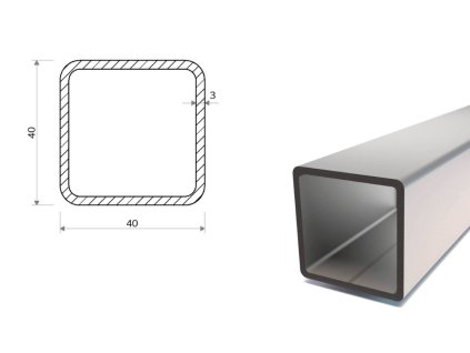 Pozinkovaný jekl 40x40x3