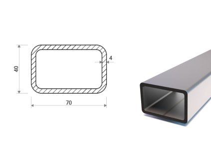 Jekl 70x40x4 (S355)