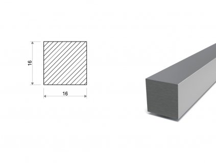 Ocel čtvercová 16x16 mm (S355)